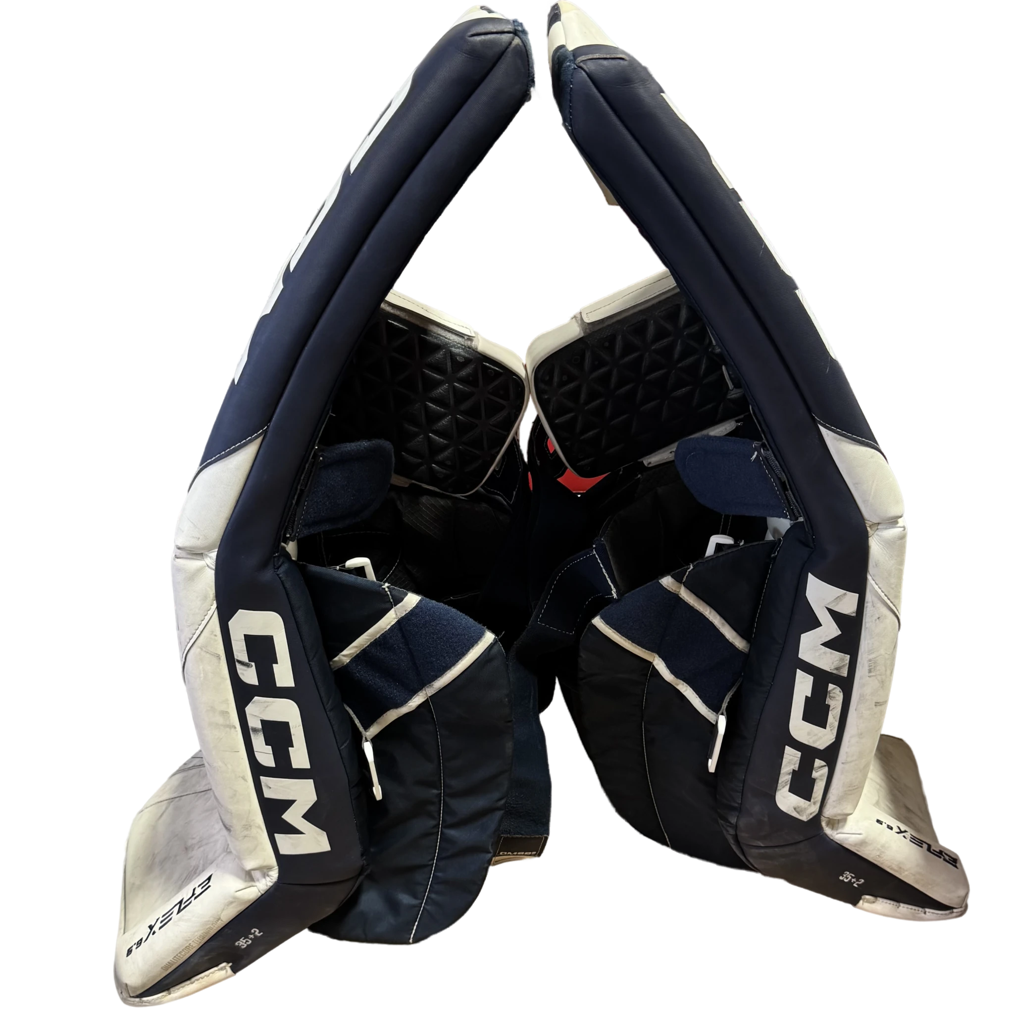 Occasion – CCM Extreme Flex 6.9 – Pro Stock Gardien de but (Blanc/Bleu marine)